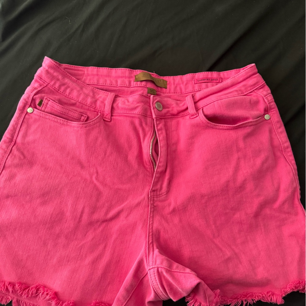 Judy Blue Hot Pink Denim Shorts